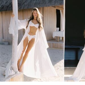 Elegant White Women's Robe